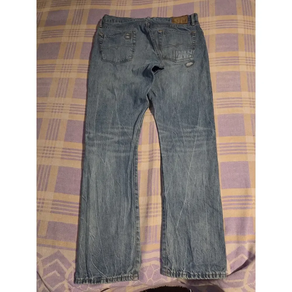 Polo Ralph Lauren Mens Varick Slim Straight Distressed Embroidered Patched Jeans